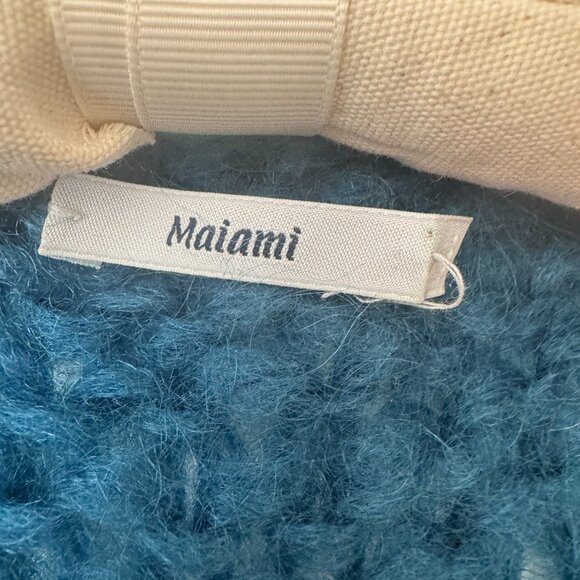 Maiami Long mohair Bomber Coat XS - Picture 6 of 7